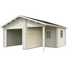 Garage PALMAKO Roger inkl. förråd & fönster utan port 30,2m² (21,9+5,2m²) 510x550cm doppimpregnerad