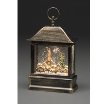 Dekorativ lykta med vinterlandskap och LED-belysning