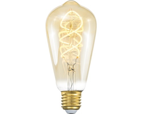 Edisonlampa COTTEX Curly filament amber E27 4W 250lm stepdim