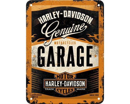 Plåtskylt NOSTALGIC ART Harley D. Garage 15x20cm-0