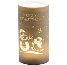 Dekorativt LED-ljus med julmotiv och texten ''Merry Christmas''