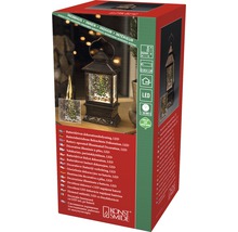 Förpackning av batteridriven LED-dekoration i lyktform med snöglobseffekt