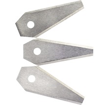 Tre grässkärblad av metall