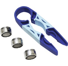 Tre strålregulatorer och ett monteringsverktyg för strålregulatorer