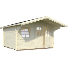Attefallshus PALMAKO Sally inkl. golv, fönster, entrétak 23m² (12,3m²) 360x360cm obehandlad-thumb-3