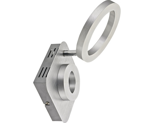 Vägglampa i metall med ringformat designelement