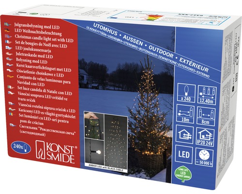 LED-ljus för julgran utomhus med 240 lampor