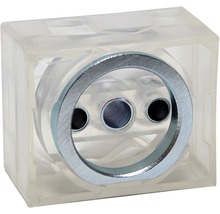 Transparent kopplingsplint med tre hål för elektrisk anslutning