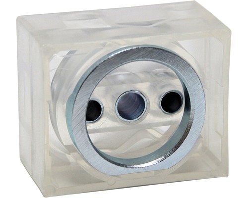 Transparent kopplingsplint med tre hål för elektrisk anslutning