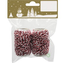 Två rullar röd-vit dekorativt band i en förpackning