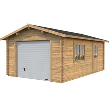Garage PALMAKO Roger inkl. dörr, fönster, sektionsport 21,7m² (19m²)  360x550cm doppimpregnerad brun - köp på
