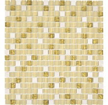 Mosaikplatta med glas- och metalleffekter