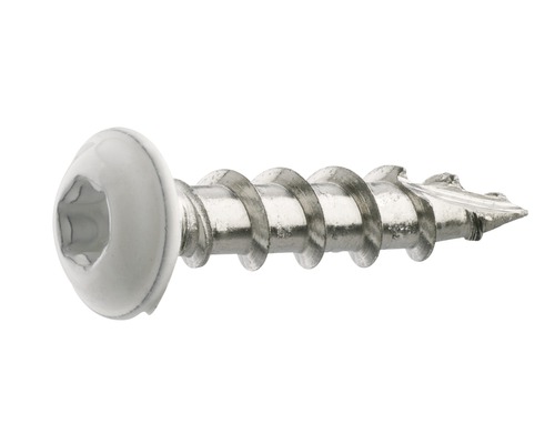 Fönsterbleckskruv THURESSON FASTENING vit rostfritt stål A2 4,0x19mm 20-pack Linsskruv med insexskalle