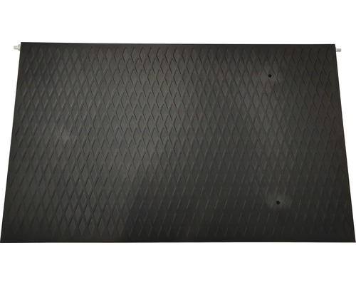 Svart gummimatta med rombmönster