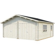 Dubbelgarage PALMAKO Roger inkl. dörr, fönster, träport 31,5m² (28,4m²) 575x510cm doppimpregnerad