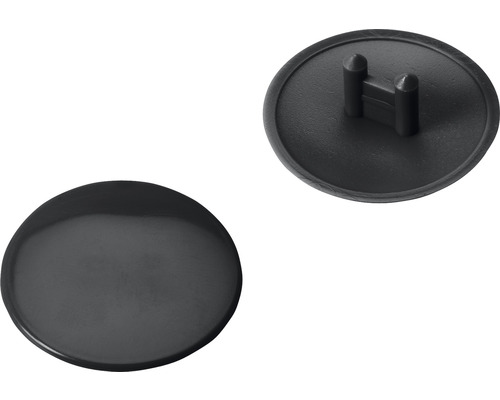 Täckhatt DRESSELHAUS för kopplingsbeslag 25mm svart plast Täcklock av plast