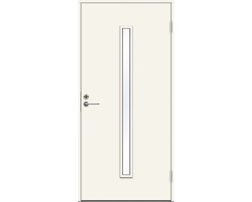 Ytterdörr SWEDOOR P1700 10x21 höger Vit ytterdörr med vertikal glasinsats