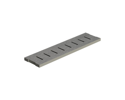 Poolsten FLAIRSTONE Titan avrinning grå rak kant 60 x 15 x 2 cm Betongränna med slitsar för dränering