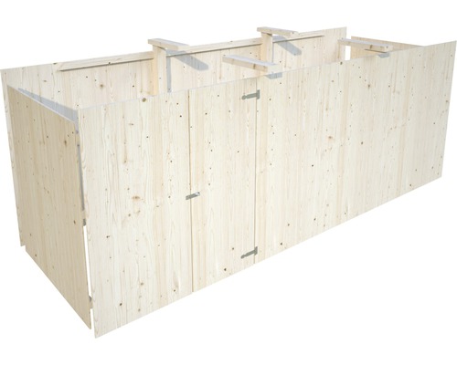 Soptunna i trä för utomhusbruk