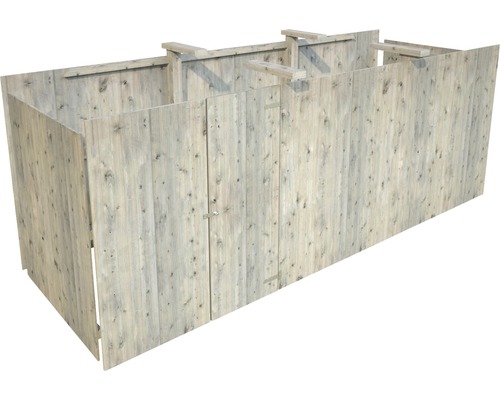 Insynsskydd av trä med dörr