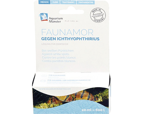 Aquarium Münster Faunamor medicin mot Ichthyophthirius