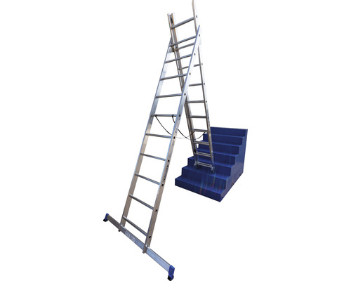 Aluminiumtrappa med steg på trappan