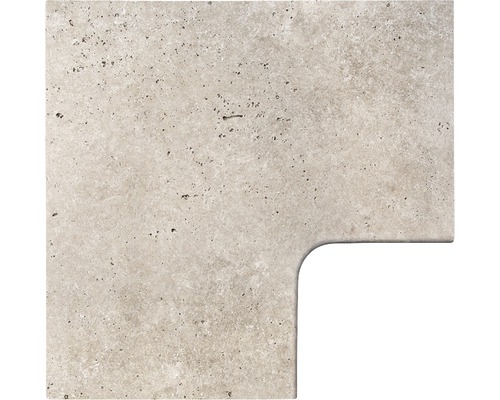 Poolsarg FLAIRSTONE Roma hörn beige rundat innerhörn & ytterhörn 60 x 60 x 3 cm Fönsterbänk i travertin med rundat hörn