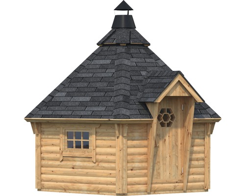 Grillkåta i trä med tak