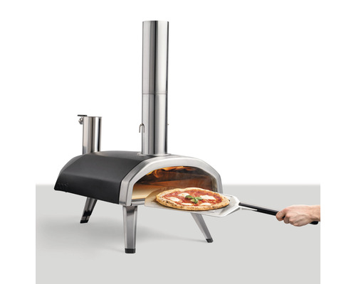 OONI Pizzaugn Fyra 12 träpellets kolstål silversvart bärbar OONI Pizzaugn Fyra 12 träpellets kolstål silversvart bärbar