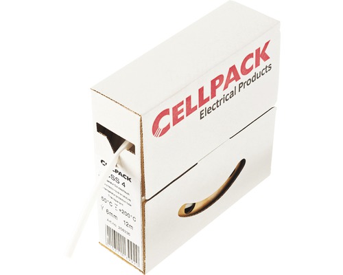 Silikonslang CELLPACK vit/transparent 6mm metervara Cellpack krympslang i dispenserbox