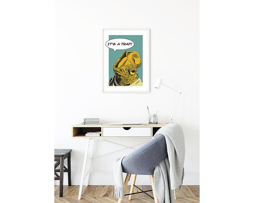 Inramad Star Wars-affisch med texten ''It''s a Trap!''
