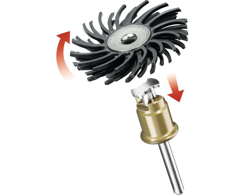 Lamellslipskiva med spänndorn för borrmaskiner