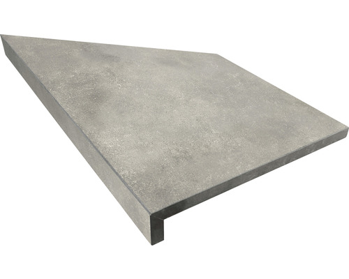 Poolsarg FLAIRSTONE ytterhörn betonggrå rak kant 60 x 15 x 5 cm