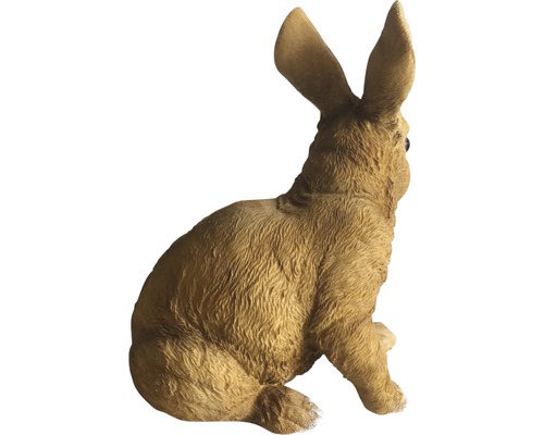 Dekorativ sittande harefigur i konststen för trädgården