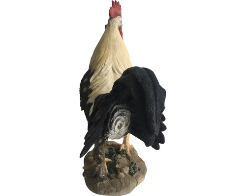 Trädgårdsfigur tupp av sten