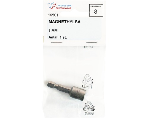 Magnetisk hylsa med en diameter på 8 millimeter i förpackning
