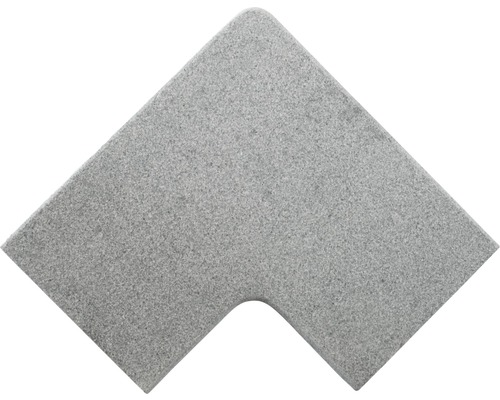 Poolsarg FLAIRSTONE Phoenix hörn grå rundat innerhörn & ytterhörn 60 x 60 x 3 cm Hörnsten gatsten