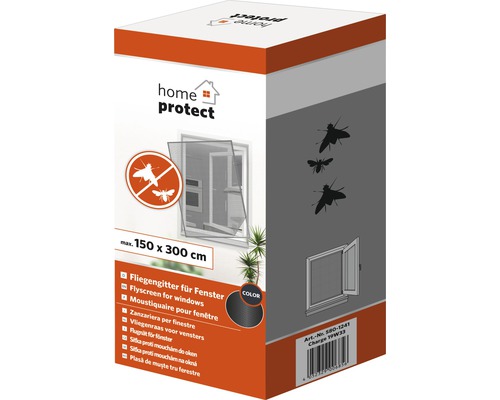 Förpackning med myggnät för fönster, maximal storlek 150 x 300 centimeter