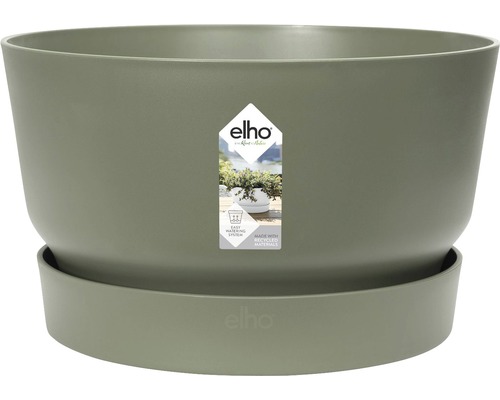 Blomkruka i plast med fat