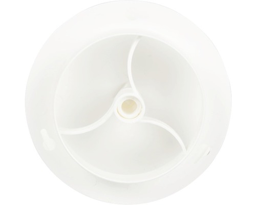 Vit takfläkt utan vingar med tre lameller