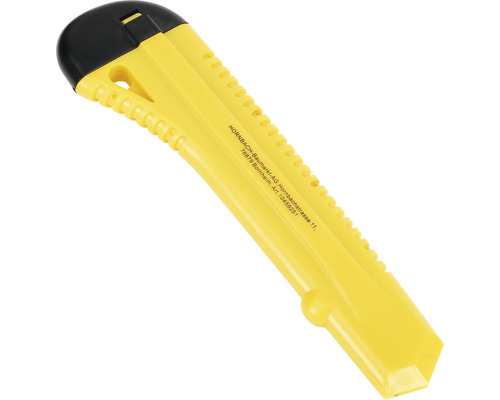 Gul mattkniv med svart ändstycke