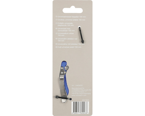 Universalkniv vikbar, 100 mm, på förpackningen