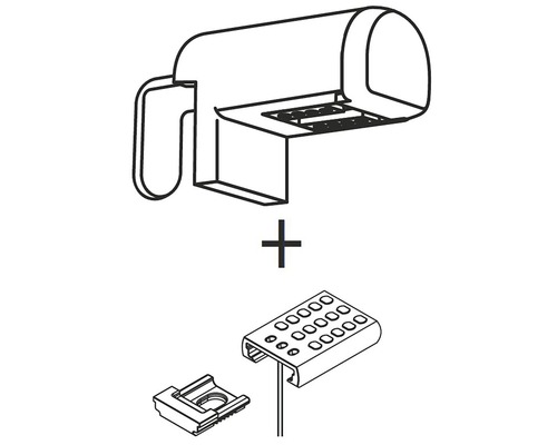 Schematisk representation av ett kopplingsplint och en tillhörande kabelsko med dragavlastning