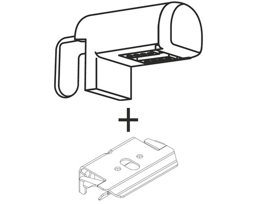 Hållare och monteringsplatta för plisségardiner