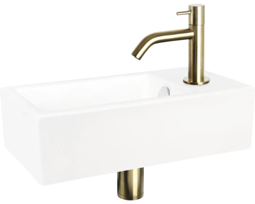 Keramisk tvättställ med armatur