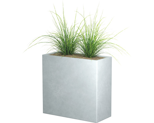 Rektangulär planteringslåda med plantering