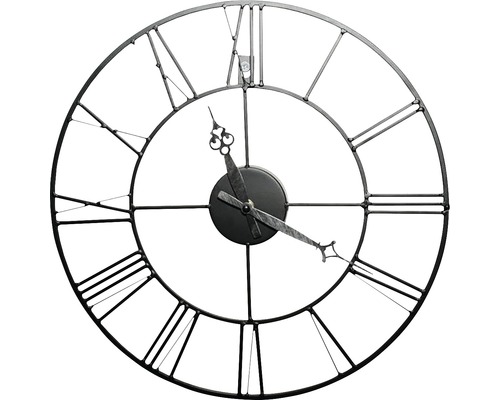 Väggklocka svart metall Ø40cm Väggklocka svart metall Ø40cm