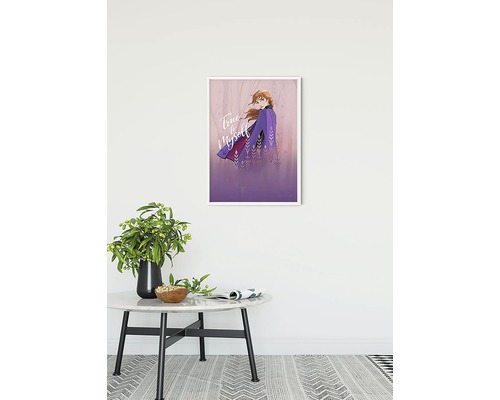 Inramad affisch med Anna från Frost, med inskriptionen: True to Myself