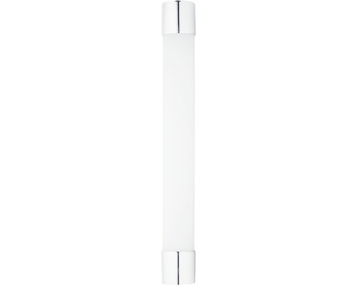 Vägglampa, rörformig, med kromdetaljer