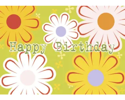 Vykort Happy birthday blomma Vykort Happy birthday blomma